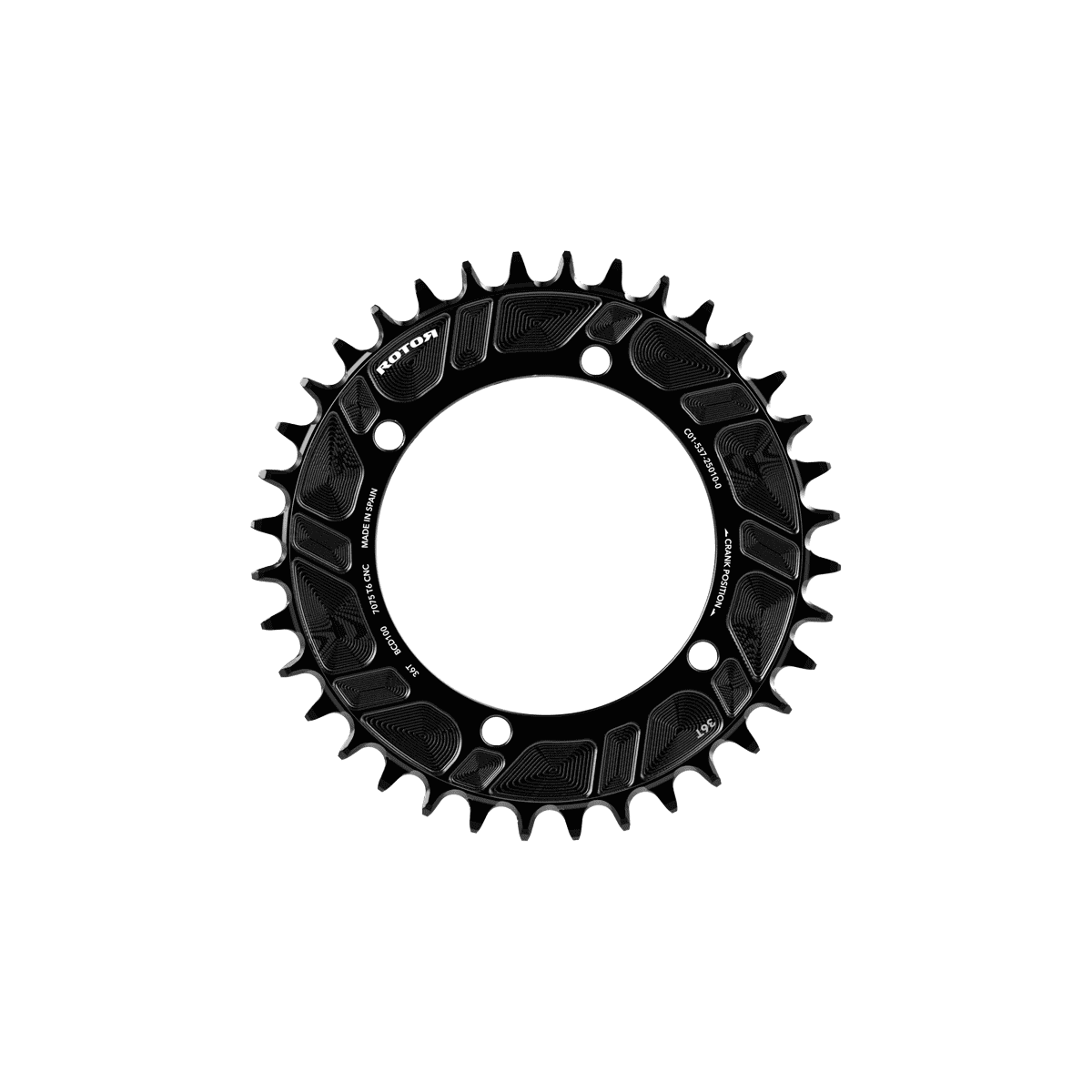 ROTOR Round MTB BCD100X4 Chainrings 34t (T-TYPE Compatible)