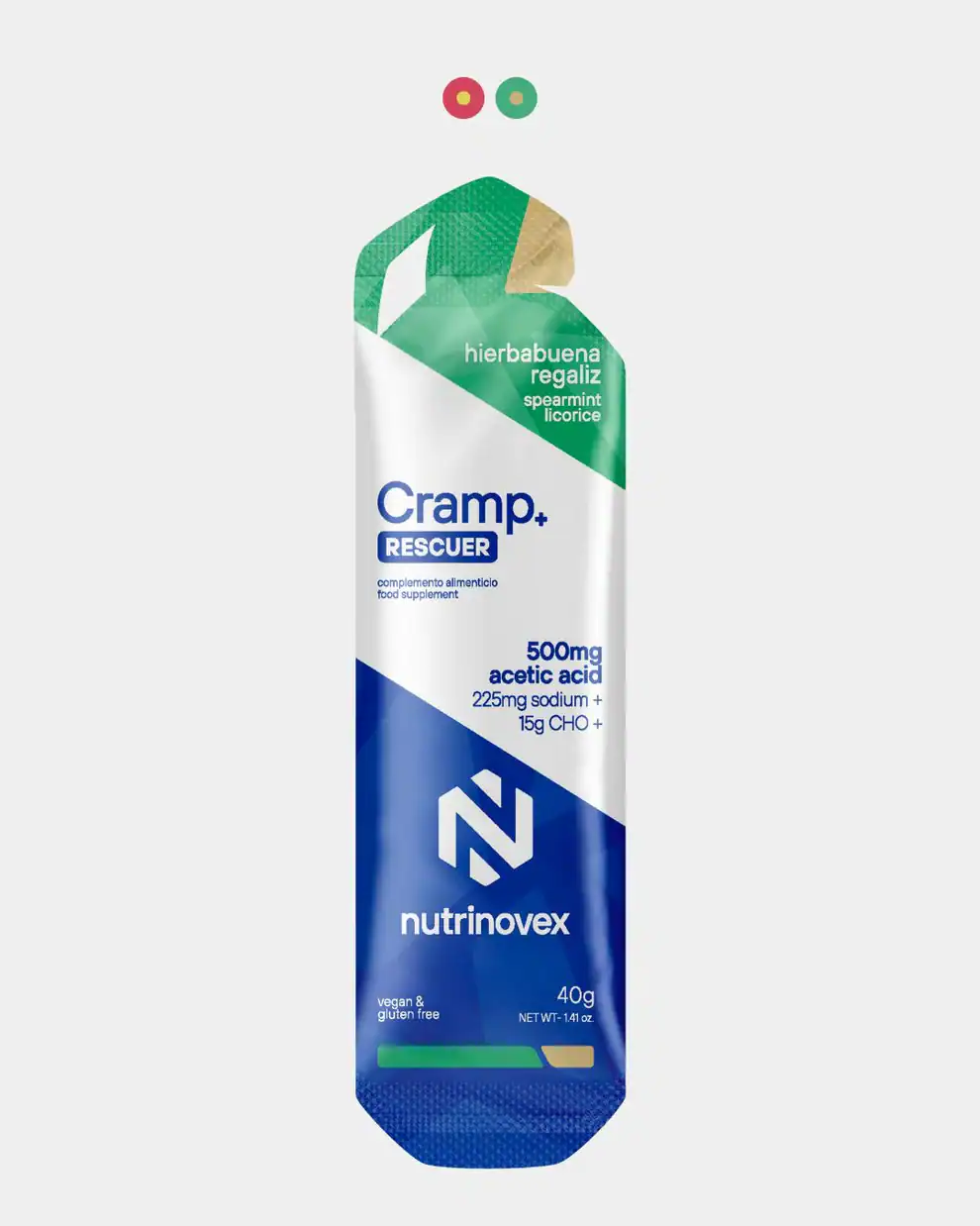 Alimento para calambres nutritivo con ácido acético y extracto natural hierbabuena.