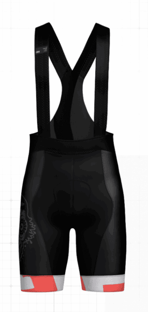 Culotte de ciclismo para mujer con tirantes y acolchado, ideal para rutas largas y entrenamiento.