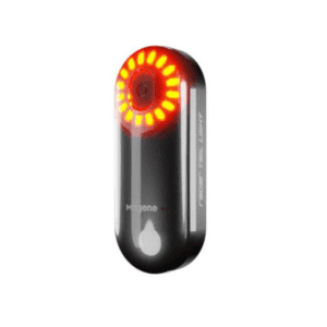 Cargador USB portátil con luz LED de seguridad para bicicletas y motos, ideal para viajes y emergenc.